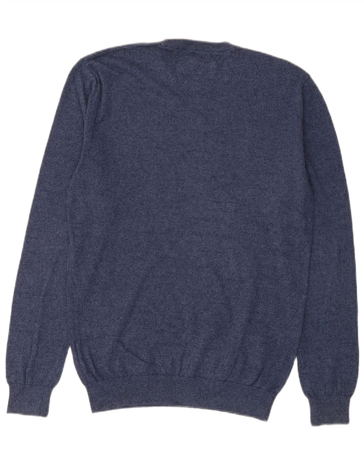 Suéter masculino JACK WILLS com gola redonda e algodão azul marinho pequeno