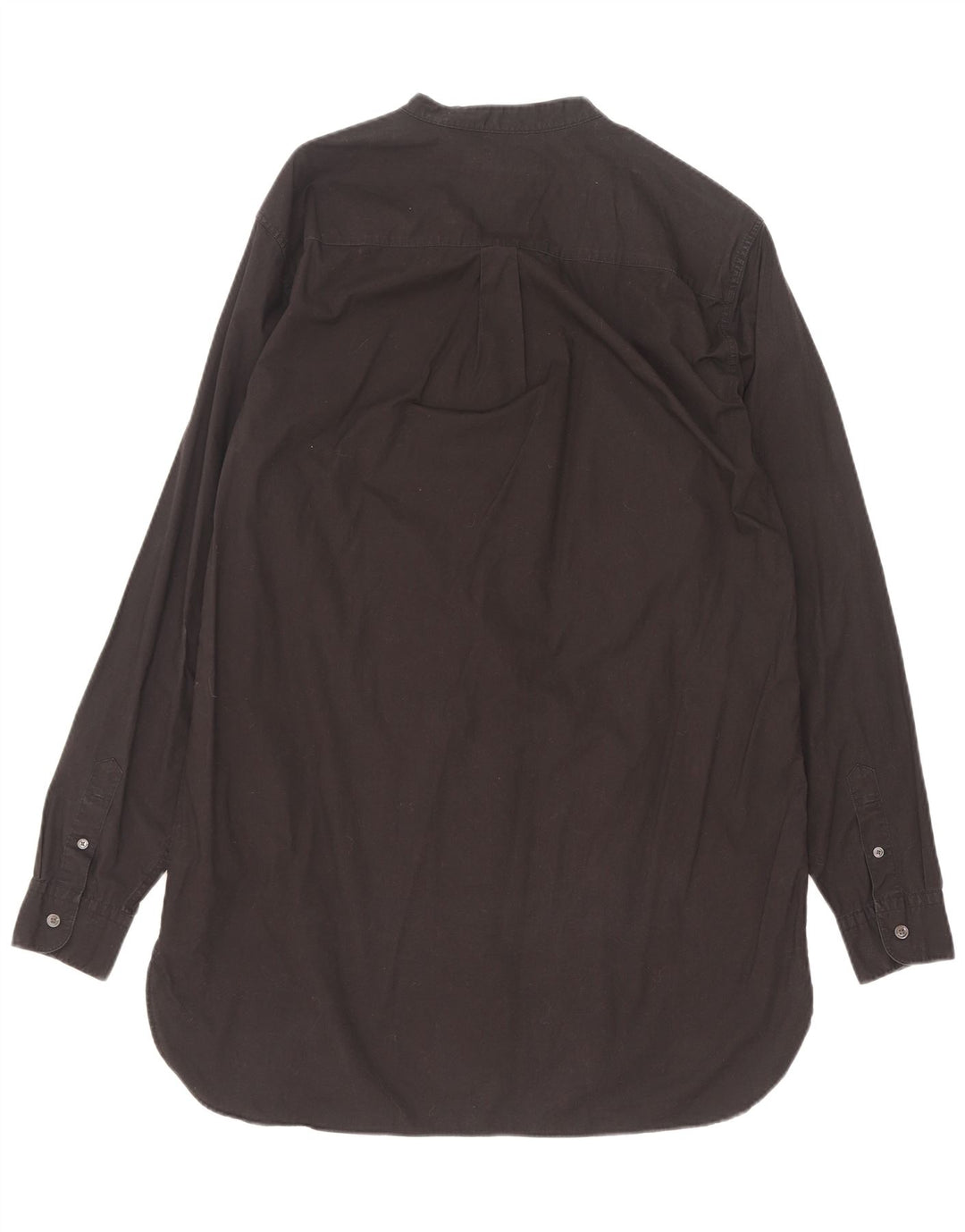Camisa masculina Longline All Saints de algodão preto médio