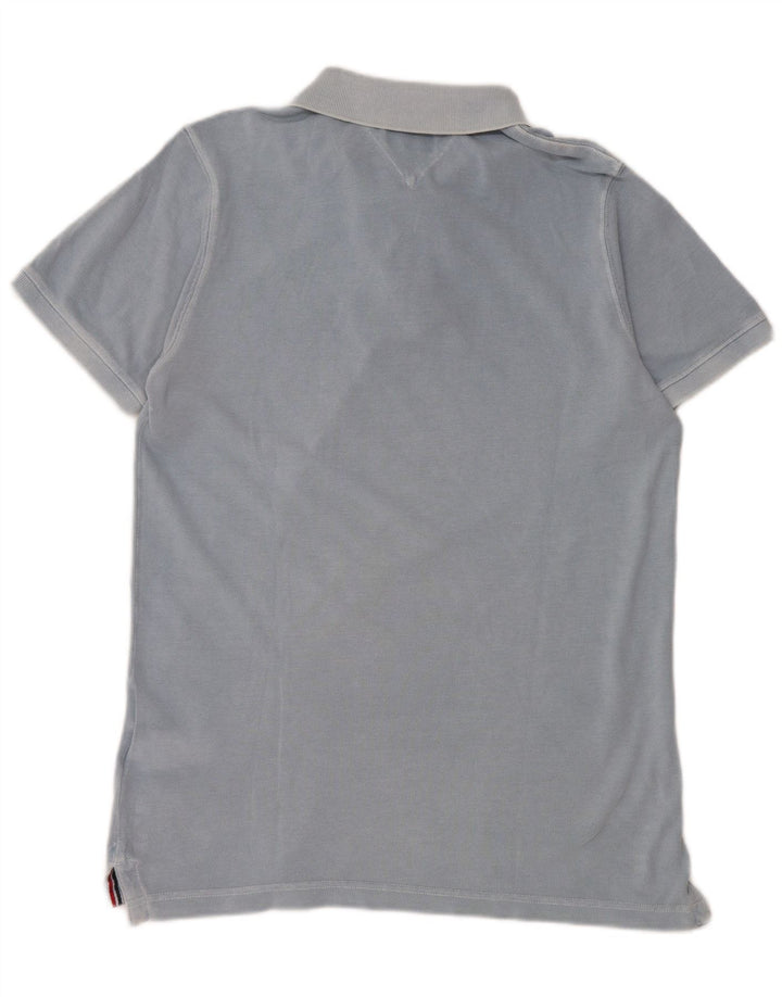 Camisa polo masculina Tommy Hilfiger algodão azul médio