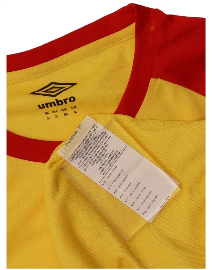 Camiseta masculina Umbro Top XL amarelo colorblock poliéster