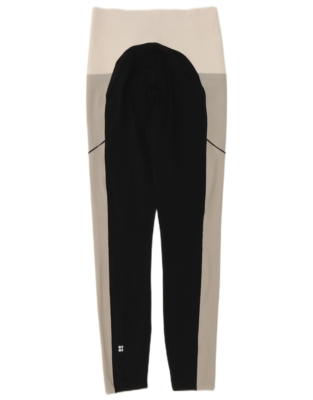 Leggings femininas suadas Betty UK 8 poliéster preto pequeno Colourblock