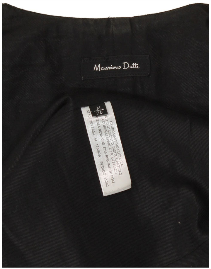 Colete feminino Massimo Dutti OPEN EU 38 médio preto algodão