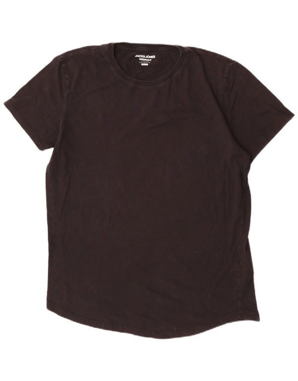 Camiseta masculina Jack & Jones Regular Fit Top XL de algodão preto