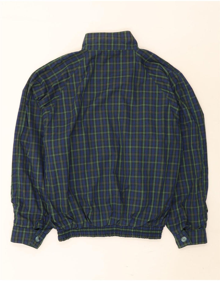 Jaqueta reversível masculina vintage UK 38 poliéster verde médio