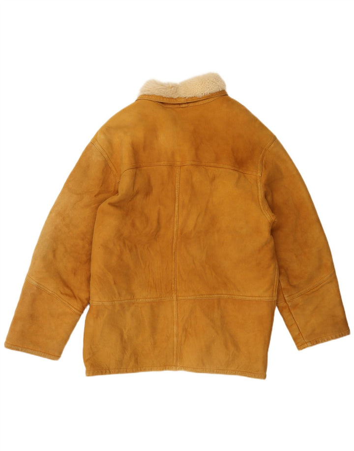 Jaqueta masculina VINTAGE Shearling IT 52 XL Bege Shearling
