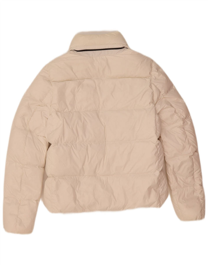Jaqueta acolchoada feminina Calvin Klein Jeans UK 10 pequena poliamida branca