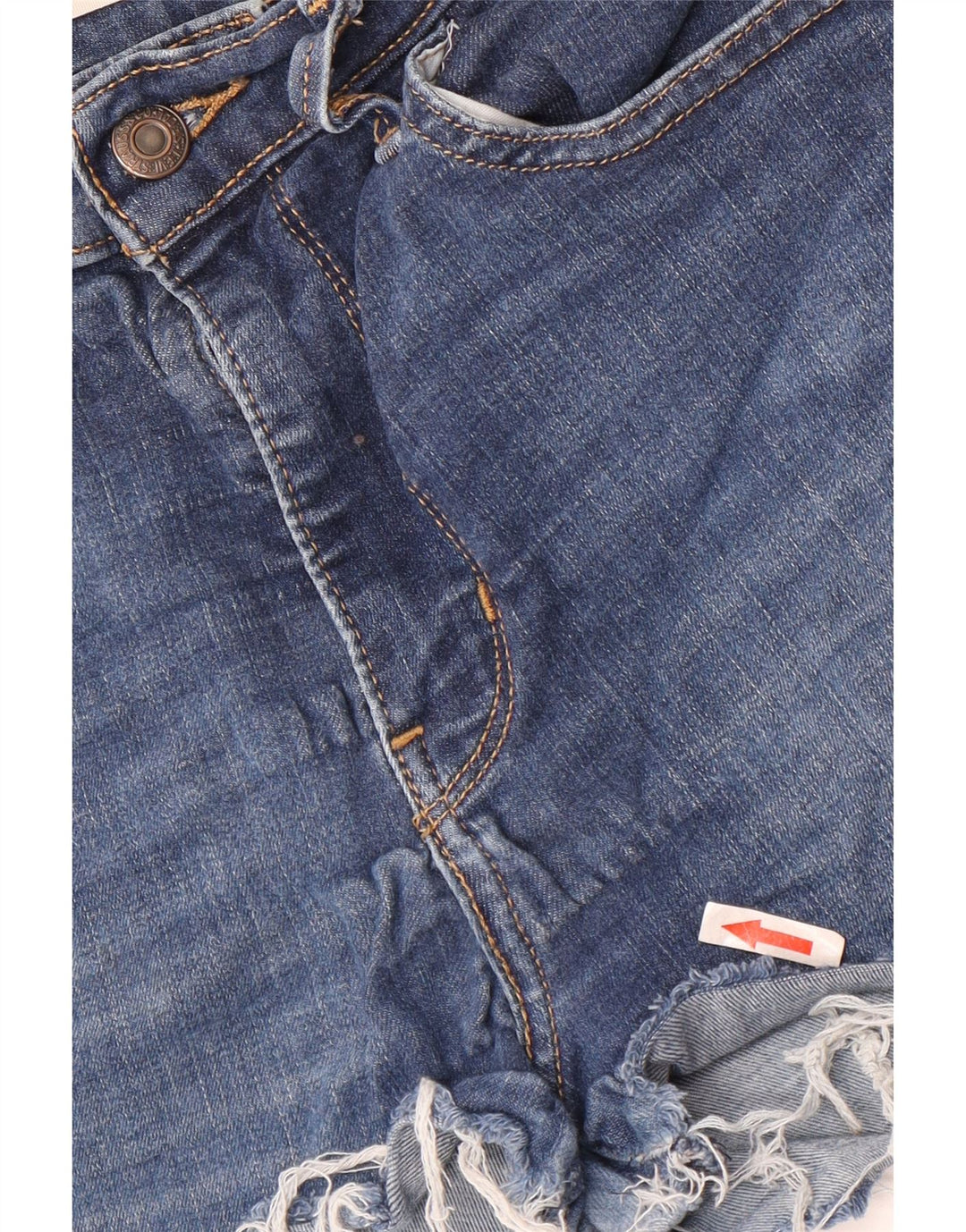 Shorts jeans feminino LEVI'S 720 de cintura alta W28 algodão azul médio
