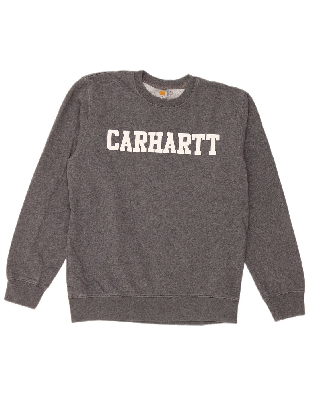 Carhartt moletom masculino gráfico jumper pequeno algodão cinza