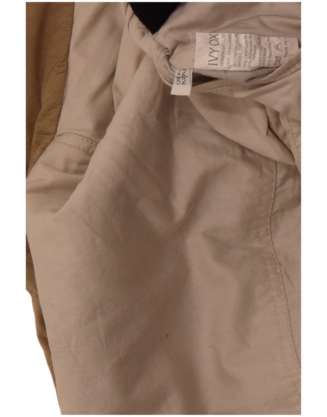 Jaqueta corta-vento masculina IVY OXFORD Reino Unido 42 XL algodão azul marinho