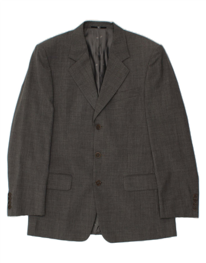 Conjunto masculino de 3 botões e 2 peças VALENTINO IT 48 médio W38 L32 lã virgem cinza
