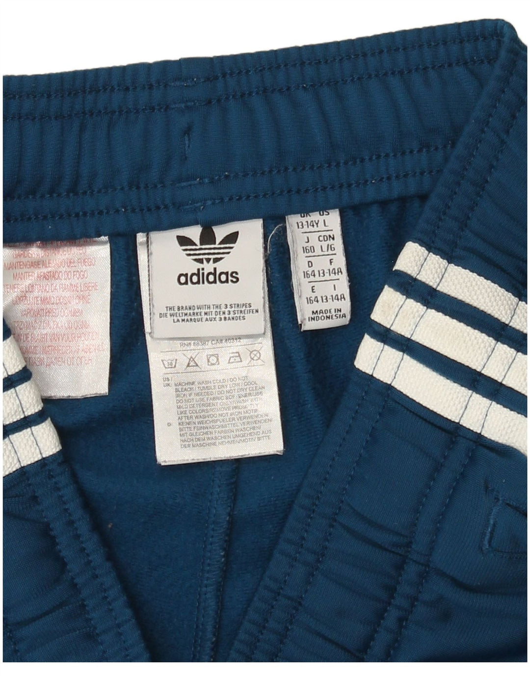 Shorts esportivos Adidas meninos 13-14 anos azul poliéster