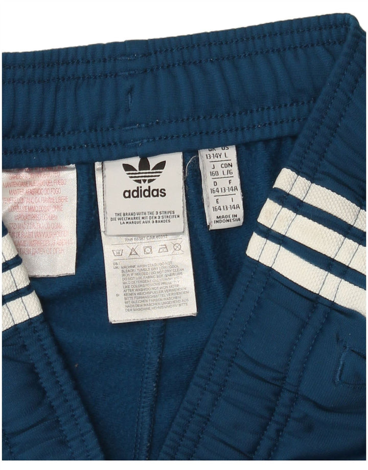 Shorts esportivos Adidas meninos 13-14 anos azul poliéster