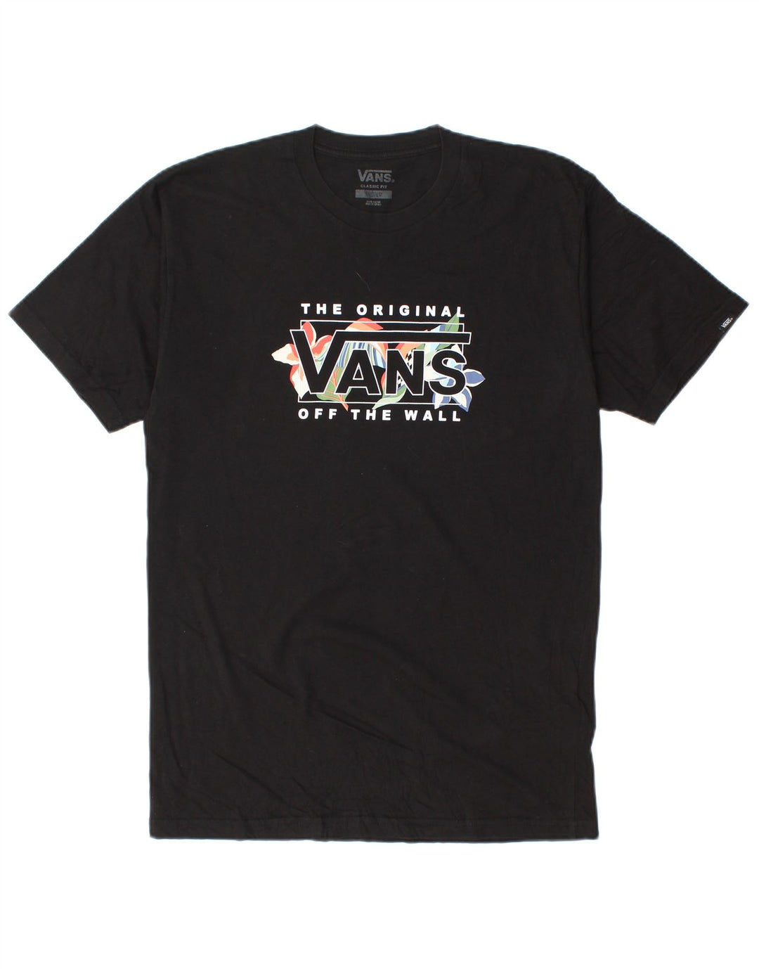 Camiseta Vans Masculina Classic Fit Graphic Top Médio Algodão Preto