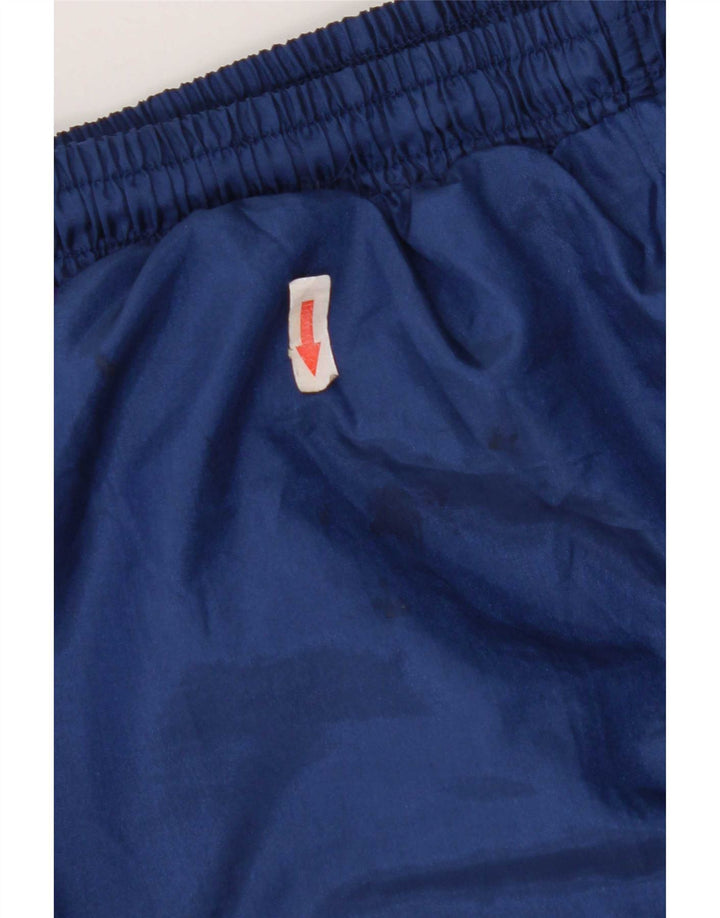 Calça de treino masculina vintage joggers grande poliéster azul marinho