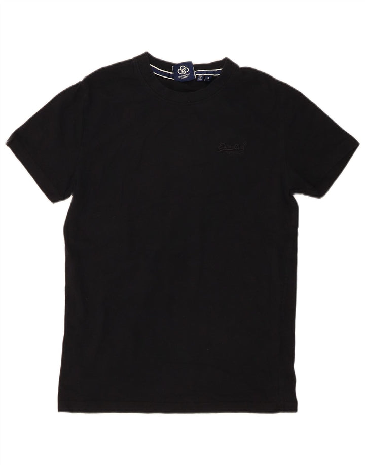 Camiseta masculina Superdry Top pequeno algodão preto