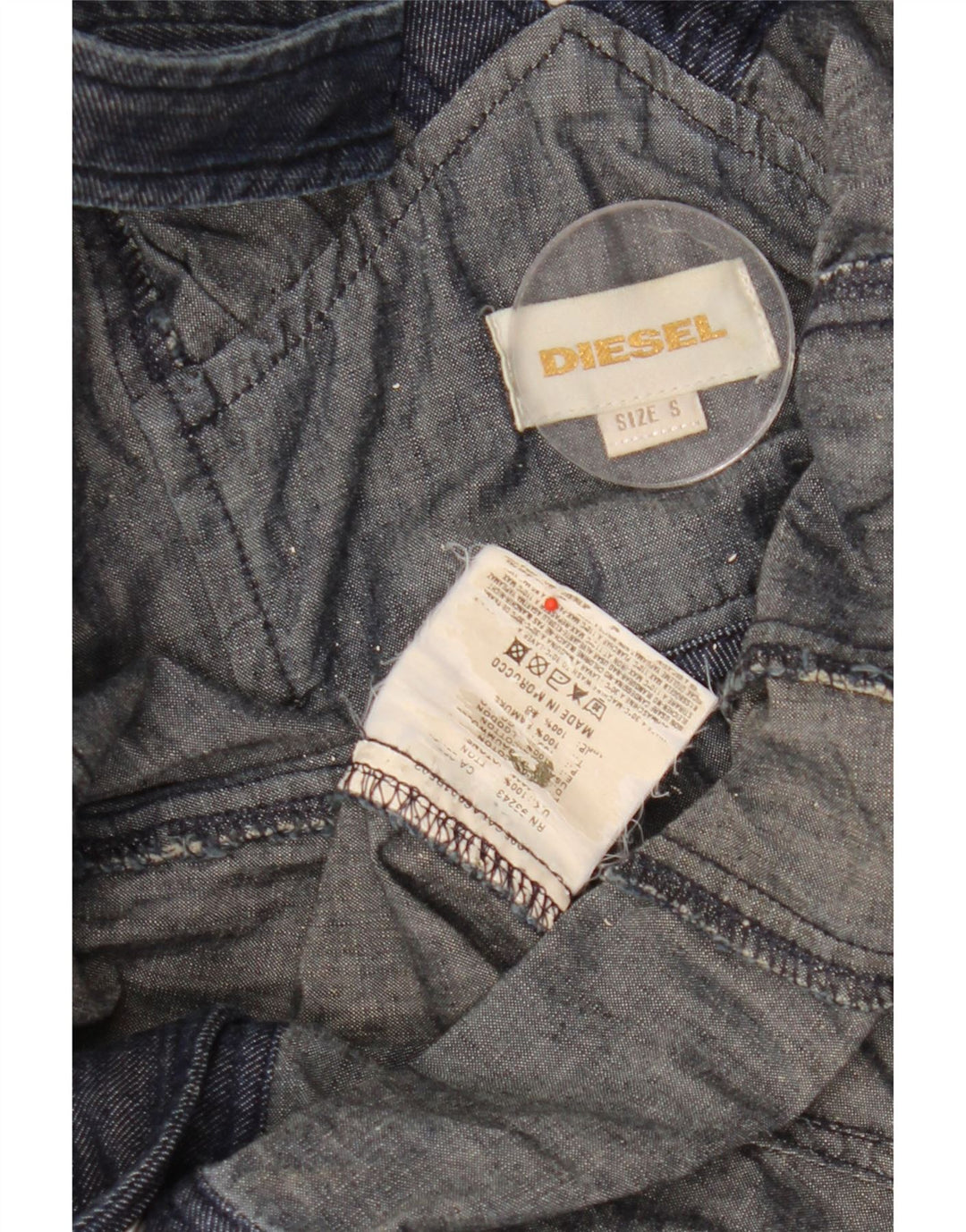 Playsuit feminino Diesel UK 8 pequeno algodão cinza