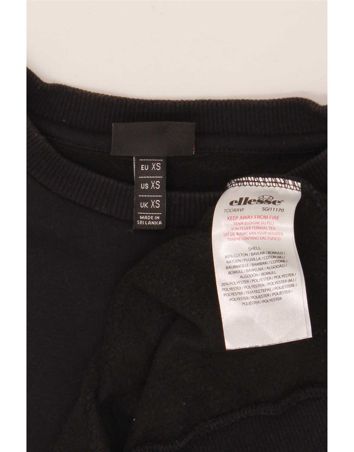 Ellesse moletom masculino gráfico jumper XS algodão preto
