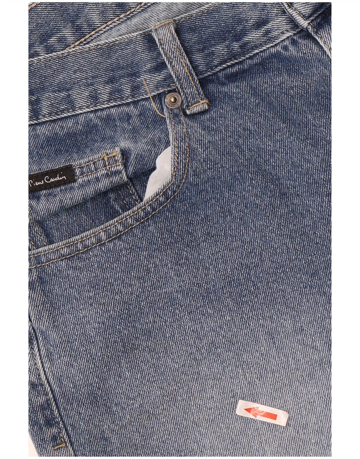 Pierre Cardin Mens Denim Shorts Médio W32 Azul Algodão