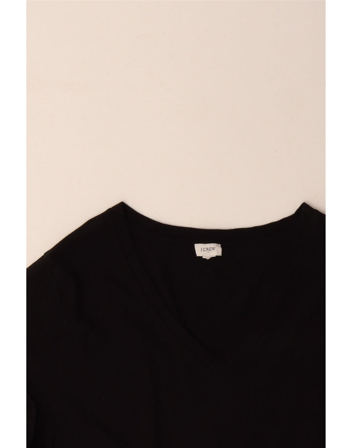 Camiseta feminina J. Crew Top UK 16 grande algodão preto