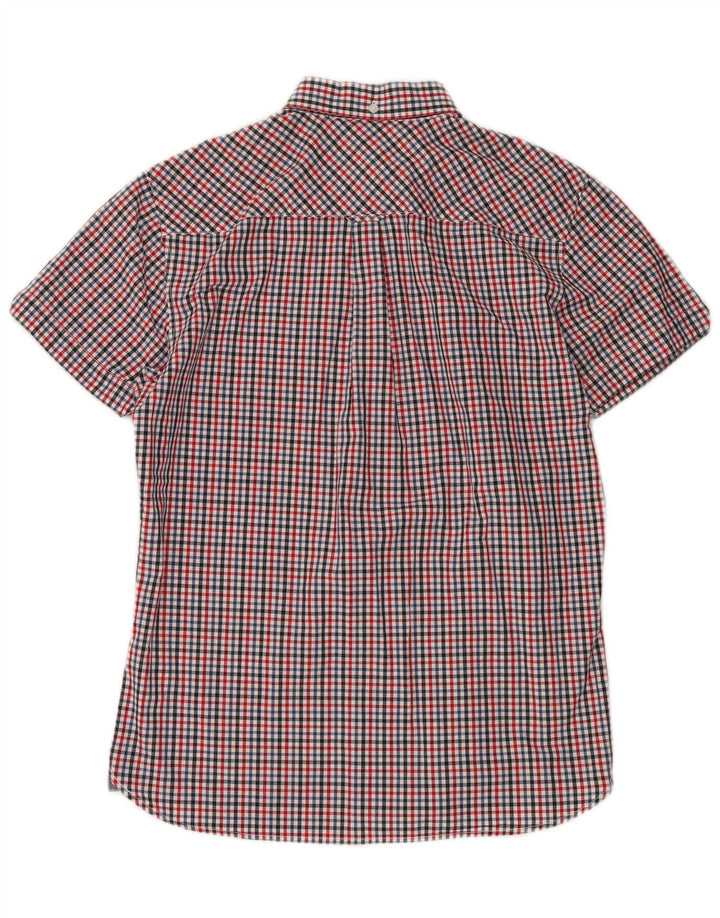 Camisa masculina de manga curta LE SHARK de algodão guingão multicolorido médio