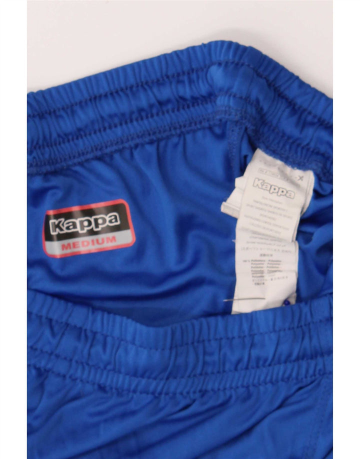 Kappa Mens Graphic Sport Shorts Médio Azul Colourblock Poliéster Esportes