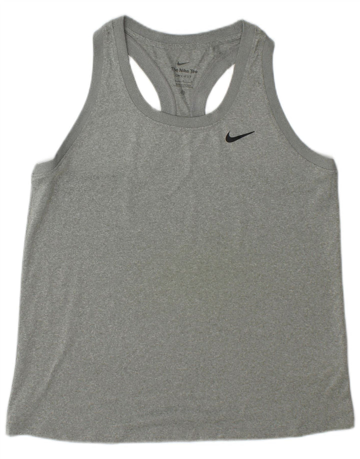 Colete Nike Masculino Dri Fit Top Grande Cinza Poliéster