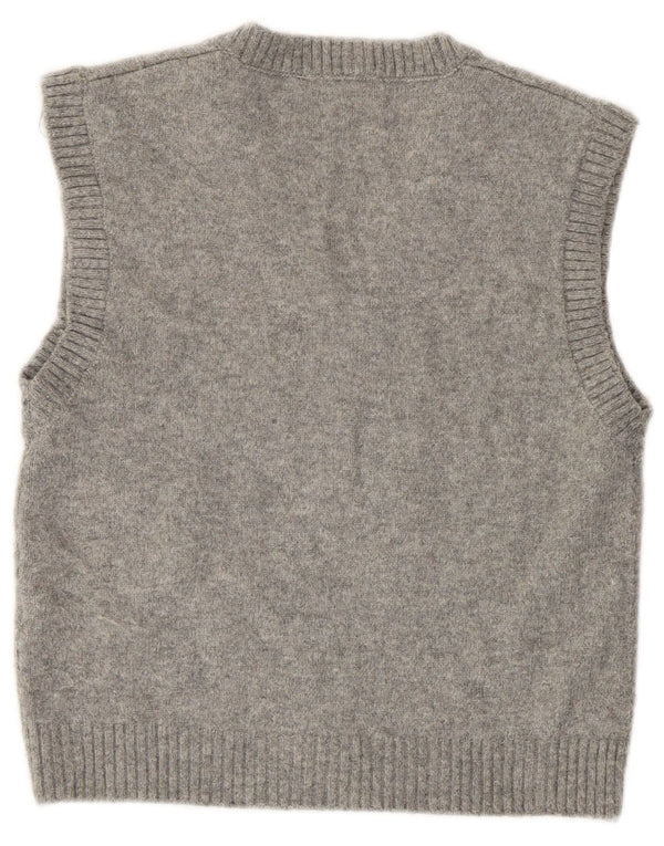 Zara Womens Crop Vest Tank Top UK 10 Pequeno Cinza