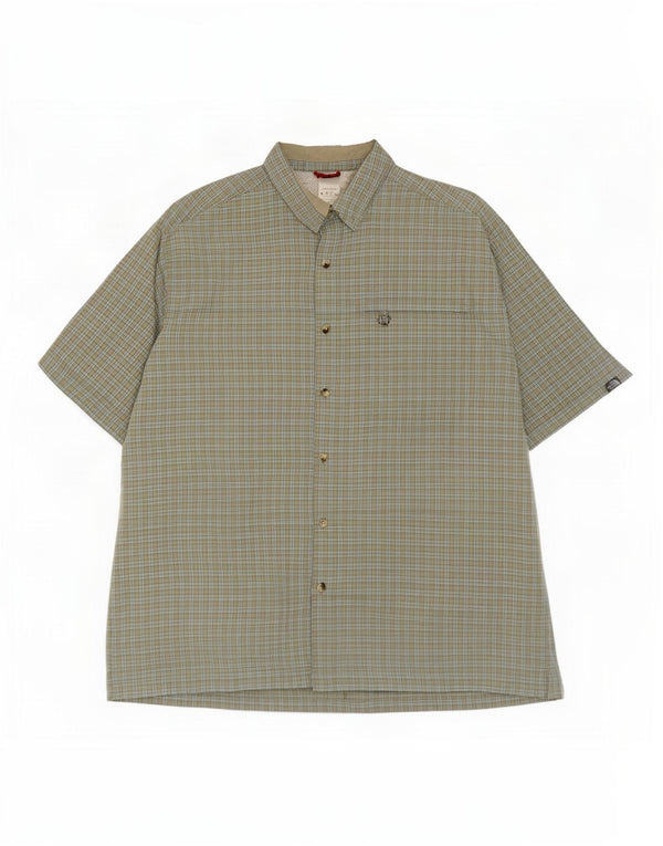 Camisa masculina de manga curta The North Face XL verde xadrez modal