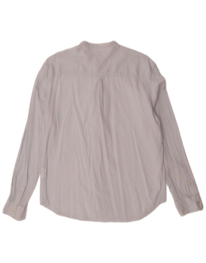 Camisa masculina ZARA grande algodão azul