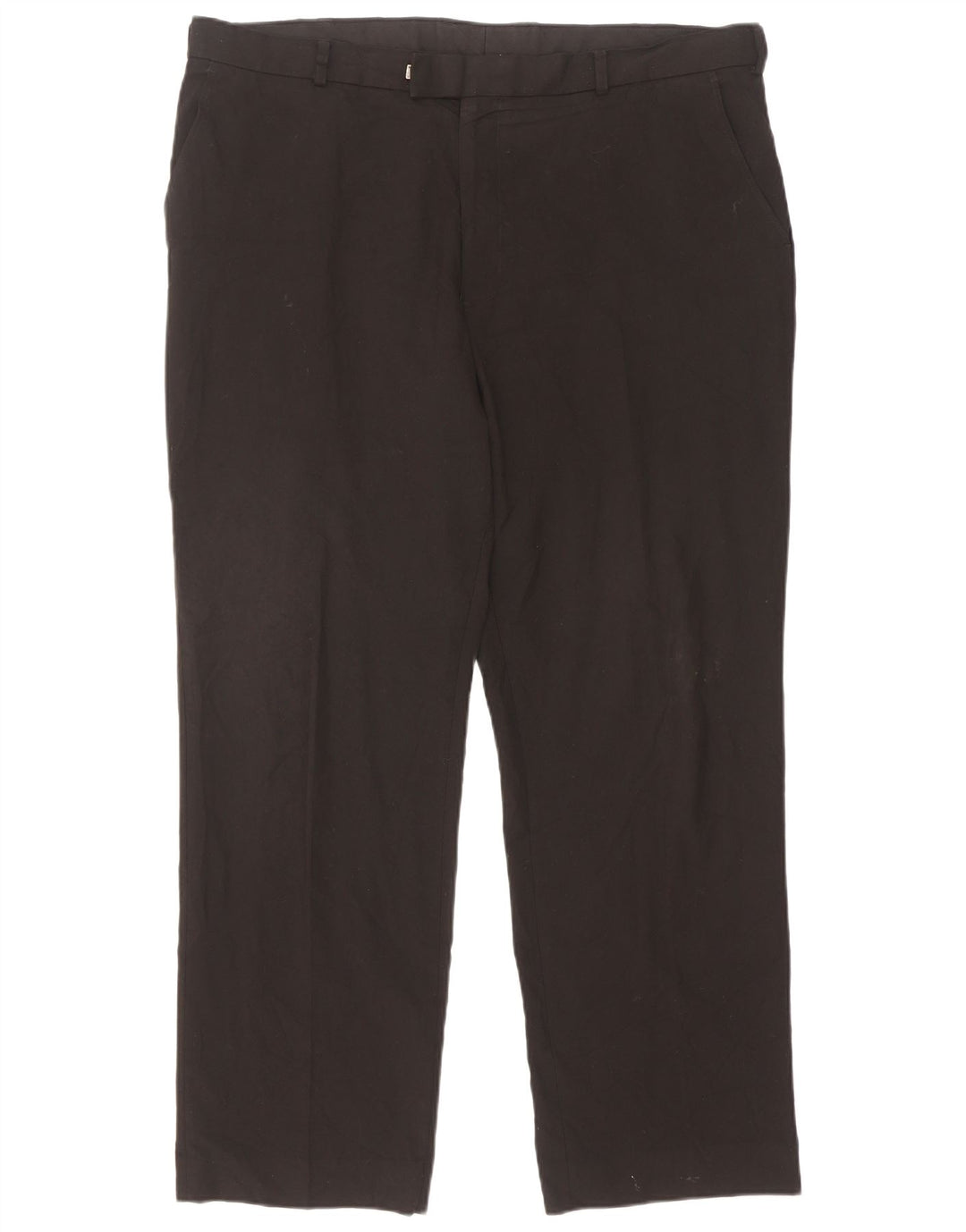 Calça masculina de terno reto sob medida Marks & Spencer W40 L31 preta