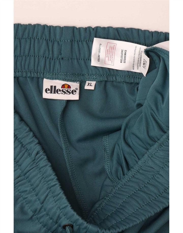 Ellesse Calça de treino feminina XL azul colorblock poliéster