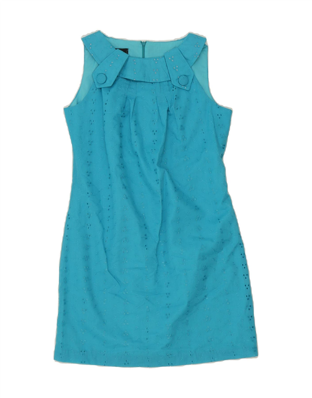 SASHA Womens Sleeveless Sheath Dress US 10 Large Blue Cotton Vintage Sasha and Second-Hand Sasha from Messina Hembry 