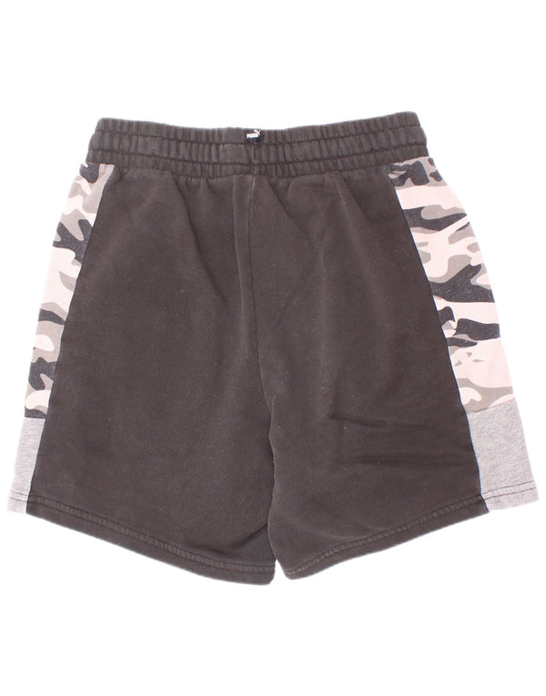 Shorts esportivos Puma meninos 13-14 anos preto camuflado algodão
