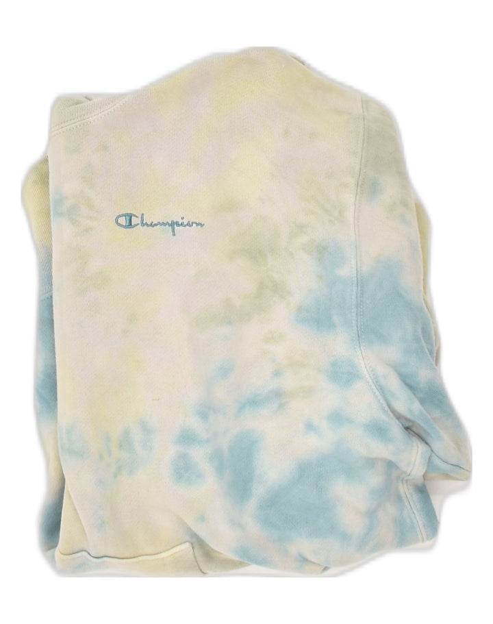CHAMPION Mens Hoodie Jumper XS Multicoloured Tie Dye Cotton Vintage Champion and Second-Hand Champion from Messina Hembry 