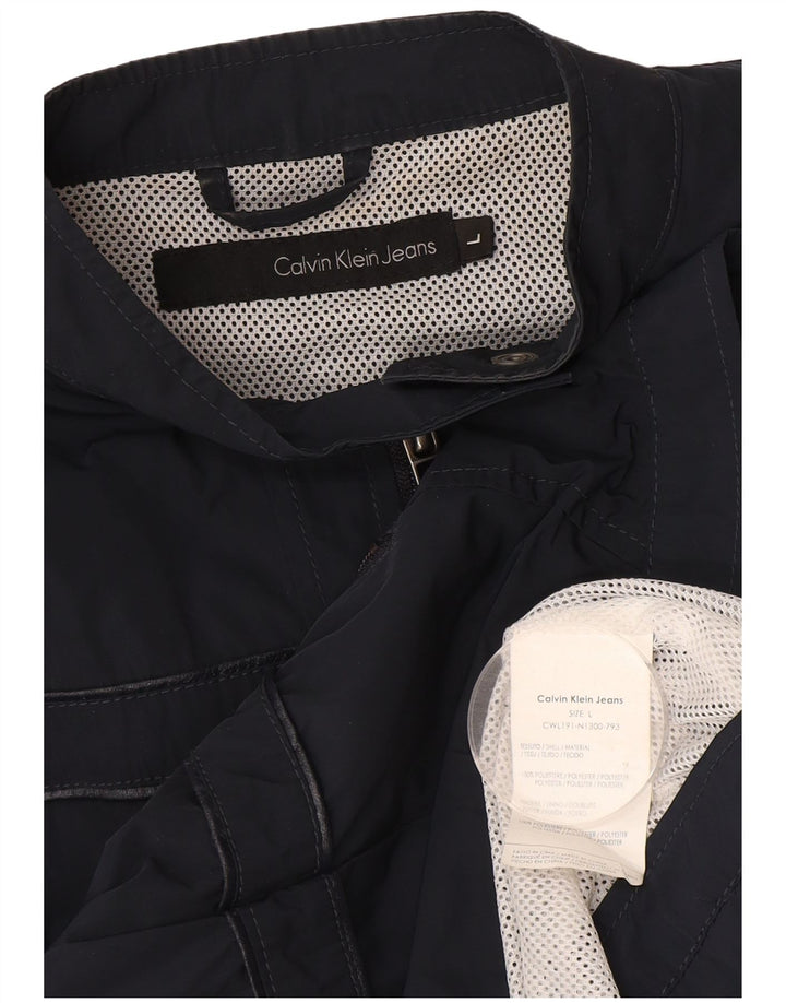 Jaqueta bomber feminina Calvin Klein Jeans UK 14 grande azul marinho