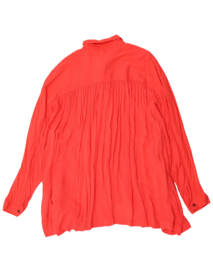 Vestido feminino vintage de grandes dimensões com camisa pulôver Reino Unido 10 pequeno elastano vermelho
