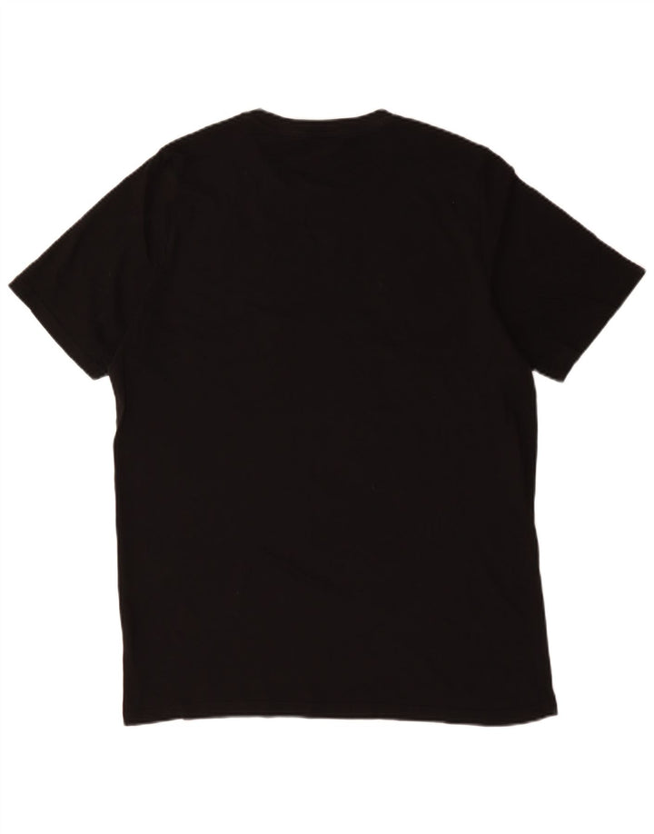 Puma Mens Graphic T-Shirt Top Grande Algodão Preto