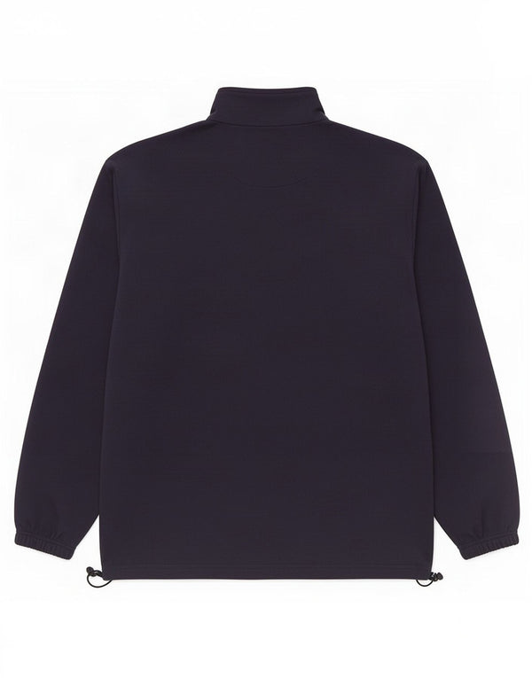 Suéter de lã masculino Coveri com zíper e gola 2XL poliéster azul marinho