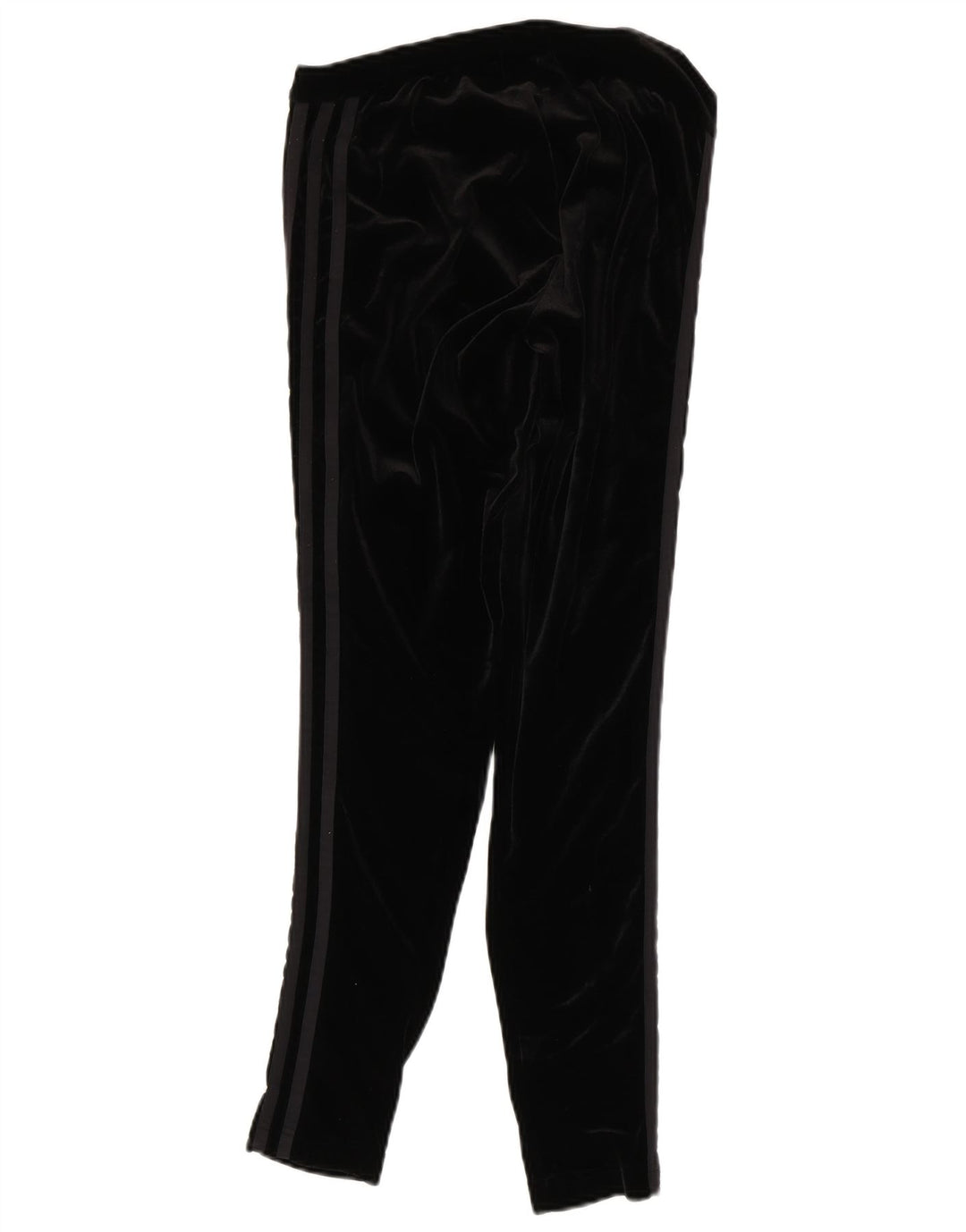 Adidas Mulheres Velour Leggings UK 12 Médio Preto Poliéster
