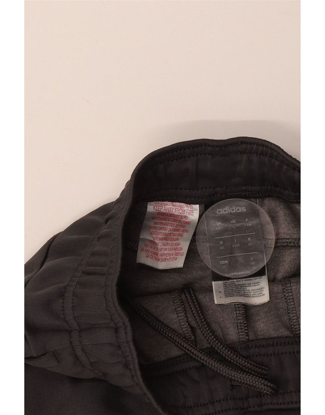 ADIDAS Meninos Calças de Treino Joggers 9-10 Anos Cinza Algodão