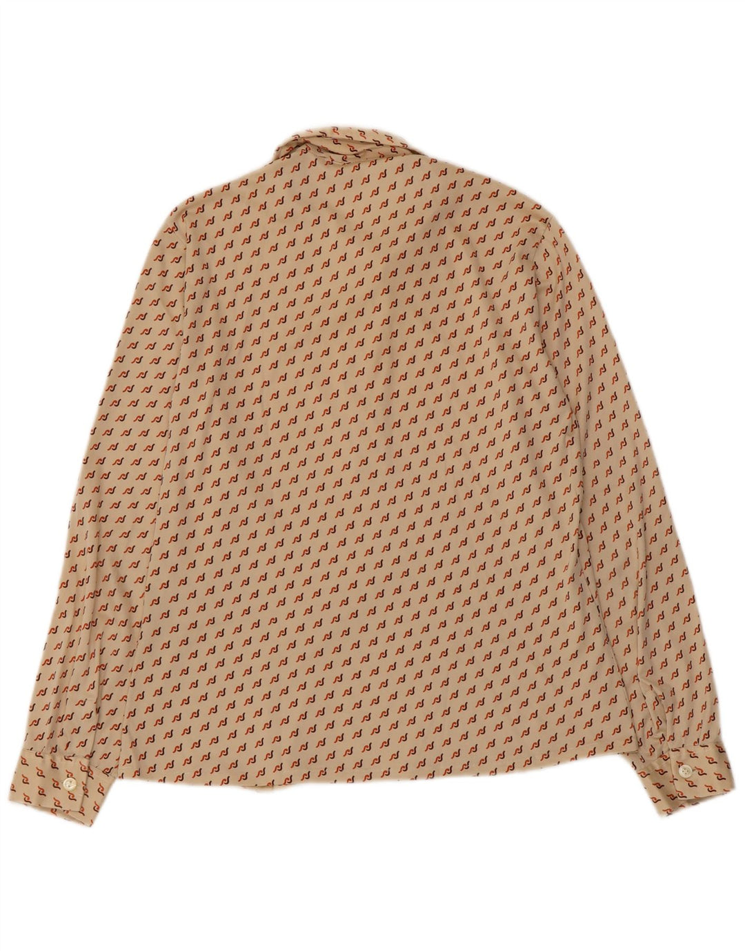 Pulôver feminino VINTAGE Reino Unido 16 grande bege geométrico