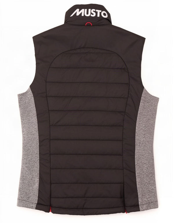 Colete acolchoado feminino Musto UK 12 poliéster colorblock preto médio