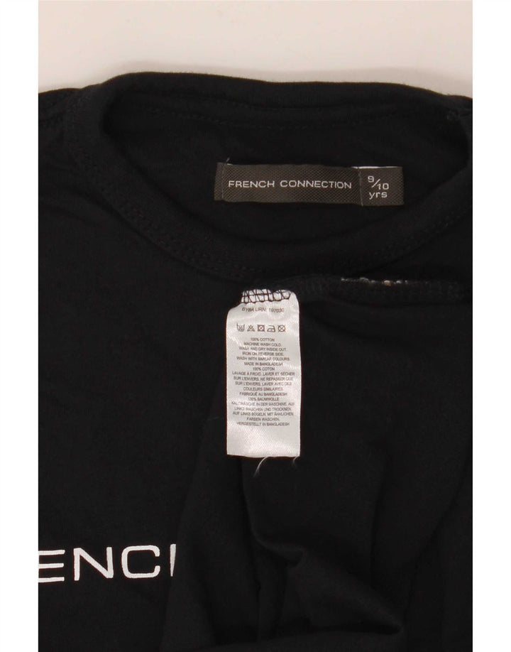 Camiseta gráfica French Connection Boys 9-10 anos algodão preto