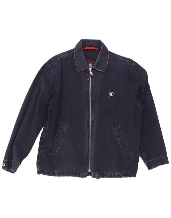 Jaqueta bomber masculina Murphy & Nye Reino Unido 38 algodão azul marinho médio