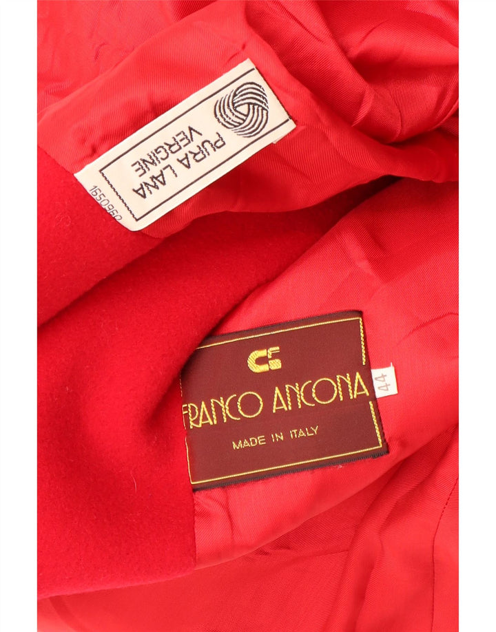 Casaco feminino oversized duplo breasted Franco Ancona IT 44 médio vermelho