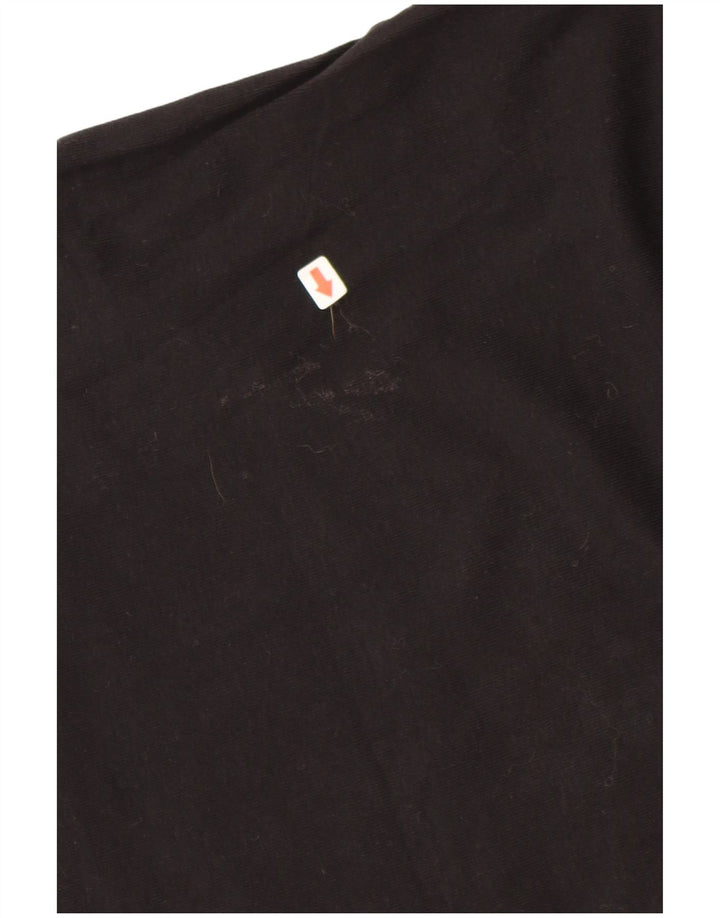 Camiseta feminina gráfica BENETTON UK 16 pequena preta