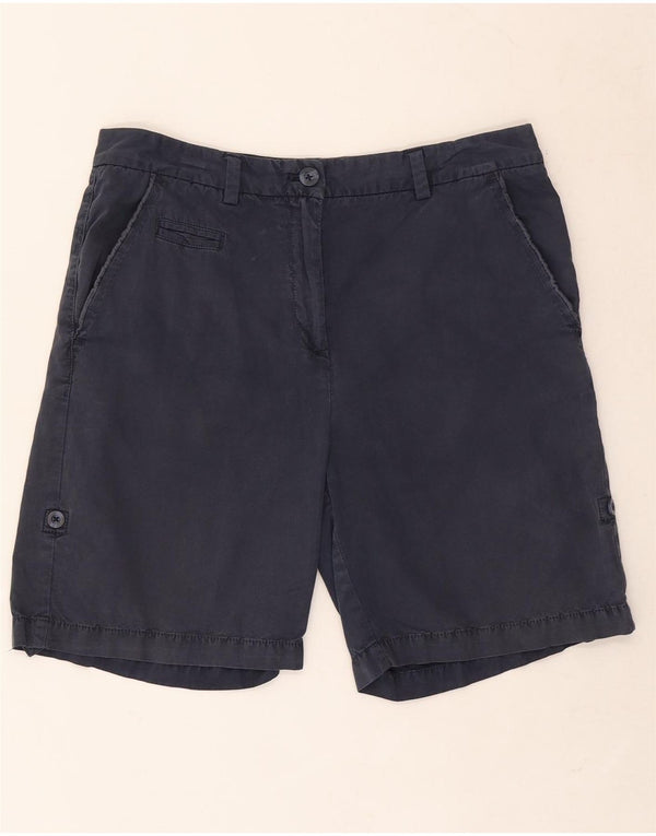 Marks & Spencer Womens Chino Shorts UK 12 Medium W30  Navy Blue Cotton