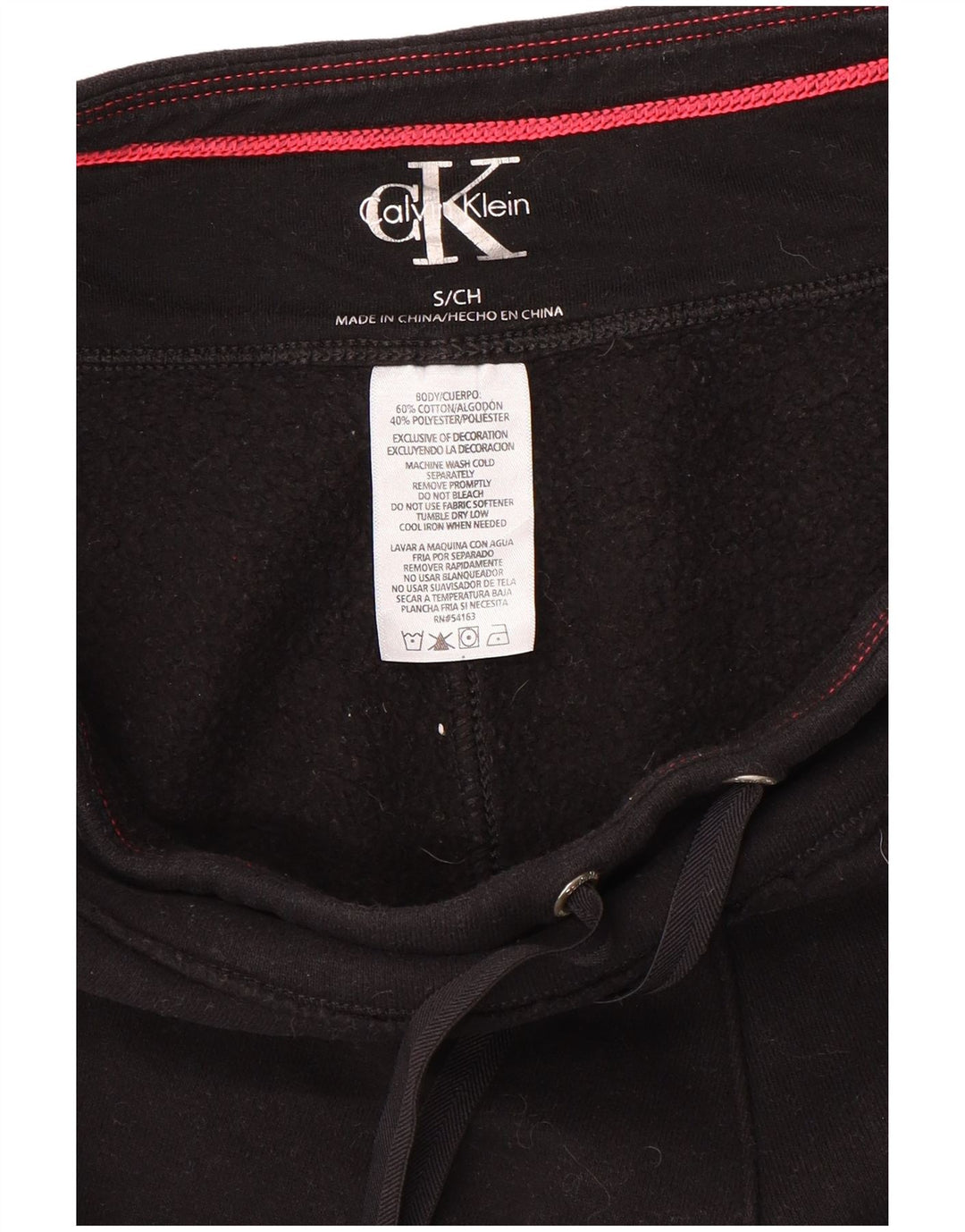 Calça esportiva feminina CALVIN KLEIN com estampa gráfica e jogging UK 10 pequena preta