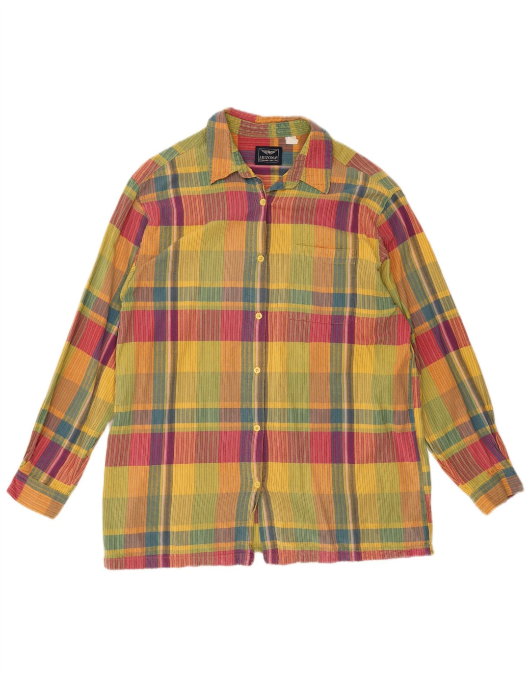 Camisa feminina Arizona UK 18 XL algodão xadrez multicolorido