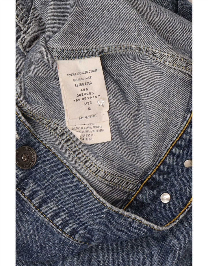 Jaqueta jeans feminina Tommy Hilfiger Reino Unido 12 algodão azul médio